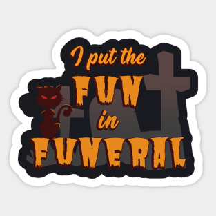 Galgenhumor Cemetery Funeral Sticker